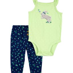 Carter's Baby 2-Piece Bunny Print Pant Set- Green & Blue-image-120