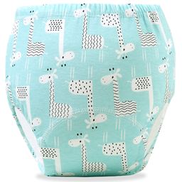 Bembika Babies Cotton Potty Training Pants Blue Giraffe  Printed Medium - Blue-image-2