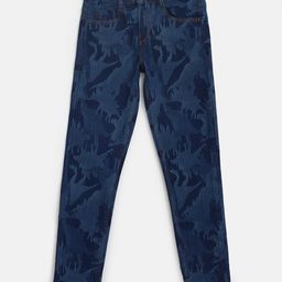 Tales & Stories Seamless Dinosaurs Printed Slim Fit Jeans - Dark Blue-image-31