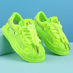 Babyoye Lace Up Casual Shoes - Neon Green-image-111