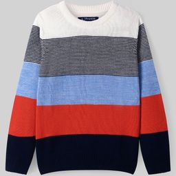 Pine Kids Knitted Full Sleeves Pullover With Stripes - Multicolor-image-74
