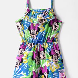 Babyhug Disney Singlet Sleeves Jumpsuit with Minnie Mouse Print-image-48