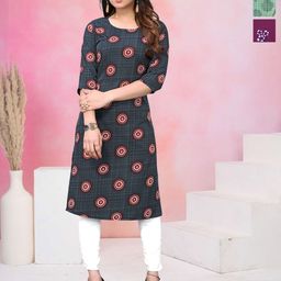 KETAKI FASHION Selection Of 3 Floral Printed Round Neck Straight Kurtas-image-16
