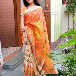Nityanta Fab Floral Jute Silk Handloom Saree-image-76