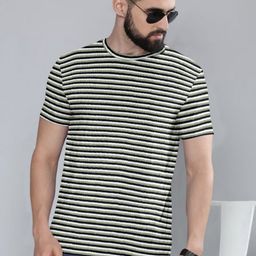 Metronaut Men Striped Slim Fit Round Neck T-shirt-picture-1