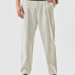 Snitch Men Off White Mid-Rise Baggy Trouser-picture-37