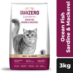 Grain Zero Ocean Fish, Sardine, and Mackeral 3 kg Dry Adult Cat Food-image-18
