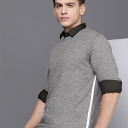 Kenneth Cole Men Grey Solid Pullover-image-46