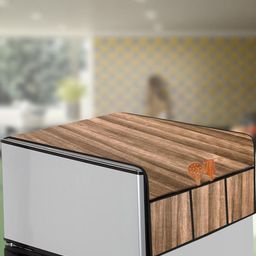The Furnishing Tree Brown Printed Refrigerator Cover-image-93