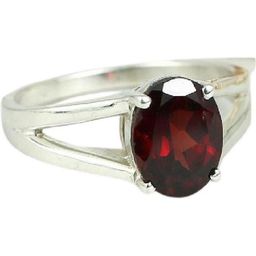 GenZcomplex Silver-Plated Brass Garnet Finger Ring-picture-10