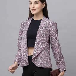 PURYS Paisley Printed Open Front Shrug image 2