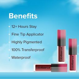 Coloressence Set Of 5 Waterproof Liquid Lipstick- 5 ml Each- Dawn To Dusk image 4