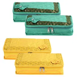 Kuber Industries Yellow & Green 4 Pieces Jewellery Organisers-image-63