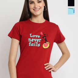 Dreambe Women Typography 3 Wonder Woman Printed Applique T-shirt-picture-42