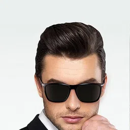 Arzonai Unisex Black UV Protected Lens Plastic Sunglasses-image-81