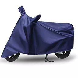 Auto Pearl Navy Blue Matty Bike Body Cover with Mirror Pockets Buckle Belt Compatible with Ather 450-image-88