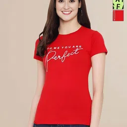Mast & Harbour Women Typography 3 Printed Applique T-shirt-picture-0