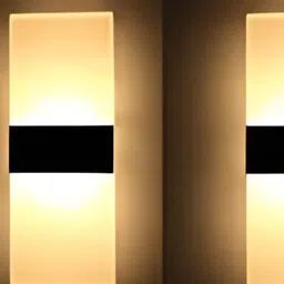 KINIS White & Black 2 Pieces Textured Acrylic Rectangle Shaped Wall Lamps-image-55