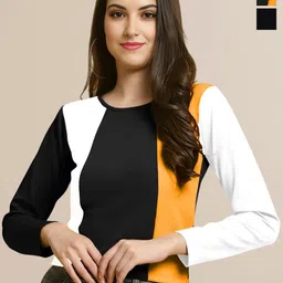 Mast & Harbour Women Pack Of 2 Puff Sleeve Peplum Top-picture-35