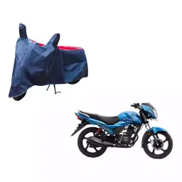 Auto Pearl Waterproof Two Wheeler Cover For TVS Victor (Red & Blue)-image-94
