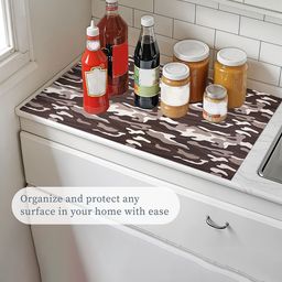 Kuber Industries Brown & Cream Colored Printed Shelf Liner Organisers image 4