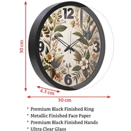 Aura Multicoloured & Multicoloured Printed Contemporary Wall Clock image 4