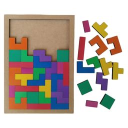 GYANOTOY Wooden Tetris Jigsaw Puzzle - 40 Pieces-18
