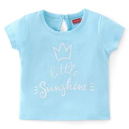 Babyhug 100% Cotton Half Sleeves T-Shirt Text Print - Blue-image-60