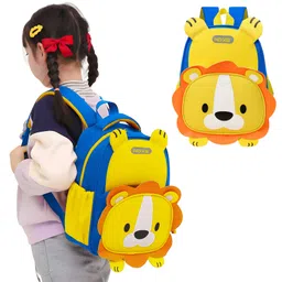 Bembika School Bag The Perfect Children Backpack and School Bags For Kids Compact Stylish Backpack For Kids Exceptional-Quality Kids Kindergarten Backpack and Travel Backpack- (Lion|Royal Blue) Height 11 Inches-picture-16