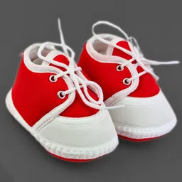 Neska Moda Colour Blocked With Lace Up Closure Booties - Red & White-picture-31