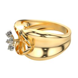 VALANOVA Yellow Gold Plated Sterling Silver Certified 0.07 Ct Lab Grown Diamond Ring-image-22