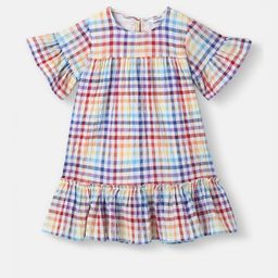 Nauti Nati Girls Cotton Gingham Flared Sleeves-picture-6