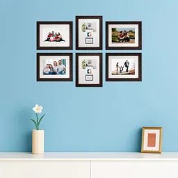 Kuber Industries Brown 6 Pieces Wooden Wall Photo Frames-image-97