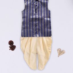 JBN Creation Boys Mandarin Collar Sleeveless Kurta With Dhoti Pants-39