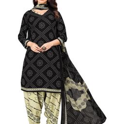 Attigo Printed Unstitched Kurta & Patiyala With Dupatta Dress Material-image-3