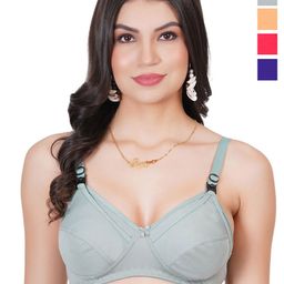 Liigne Pack Of 4 Full Coverage Non Padded Cotton Maternity Bra-12