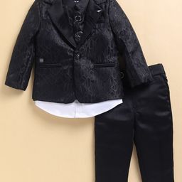 LITTLE COLLARS 4-Piece Embellished Single-Breasted Partywear Suit-image-82