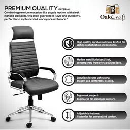 Oakcraft Black Study & Durable Study Chair-image-16