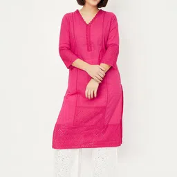 max Women Striped Thread Work Kurta-picture-21