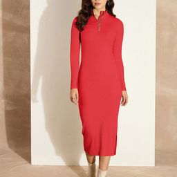 SASSAFRAS Women Sheath Midi Dress-image-82