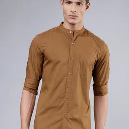 HIGHLANDER Men Solid Core Slim Fit Shirt-picture-39