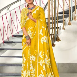 Panzora Floral Block Print Saree-picture-25
