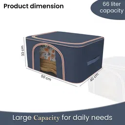 aura Kuber Industries Navy Blue Set of 1 Regular Drawer Organiser Organisers image 4