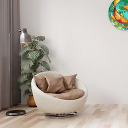 THE QUIRKY HOME Green & Orange Coloured Fish & Lotus Printed Ceramic Wall Plates-7