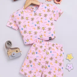 YK X Minute Mirth Infant Girls Spongebob Printed Pure Cotton Top With Shorts-picture-10