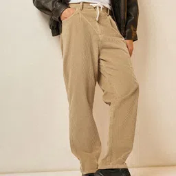 THE BEAR HOUSE Men's Baggy Fit Corduroy Pants with Drawstring Waist-image-74