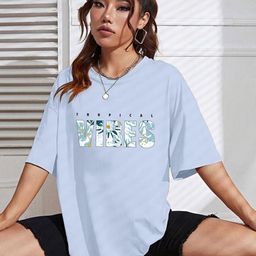 TOGS & TERRE Women Typography Printed Organic Cotton T-shirt-picture-5