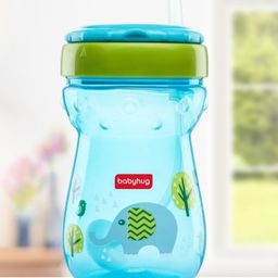 Babyhug Weighted Straw Sipper Blue - 360 ml-16