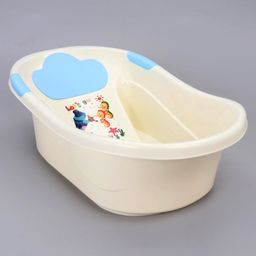 Medium Size Baby Bath Tub with Sea Animal Print - Blue White (Print May Vary)-image-16