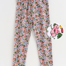 Kookie Kids Full Length Leggings Floral Print - Pink-image-93